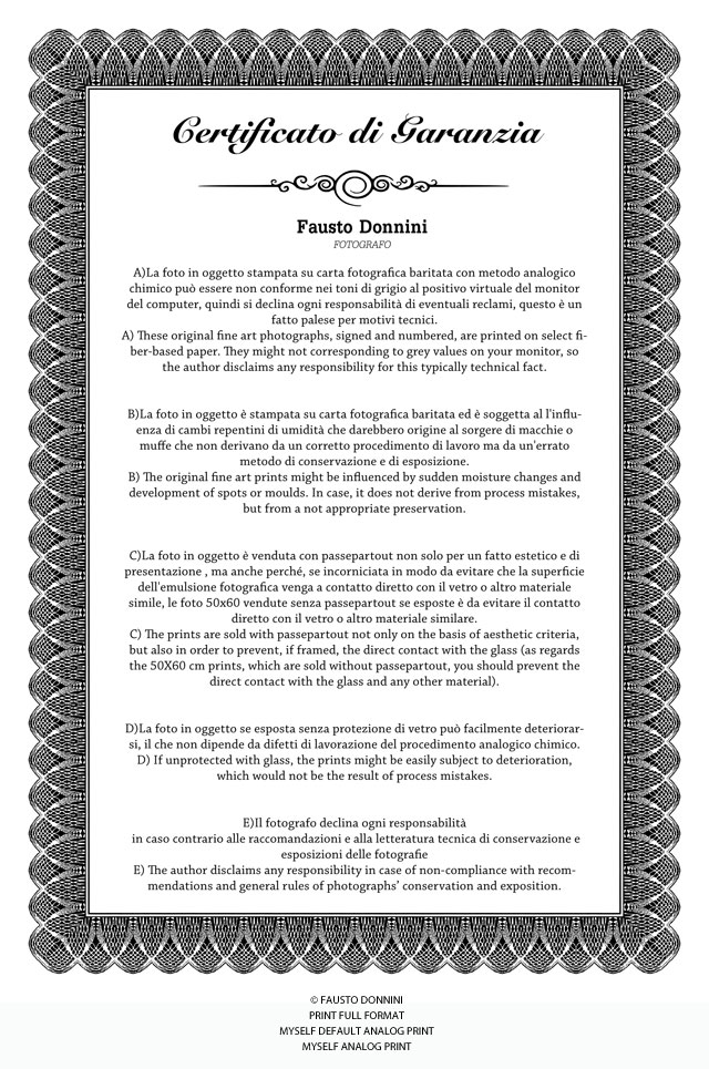 certificato di garanzia